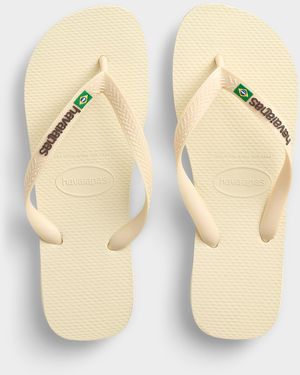 Havaianas Logo Strap Flip - Natural