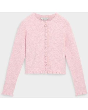Contemporaine Scalloped Edging Cardigan - Pink