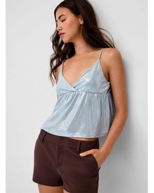 Twik Metallic Mini Babydoll Cami - Blue
