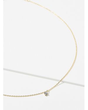 Simon's Small Zirconia Pendant Necklace - Natural