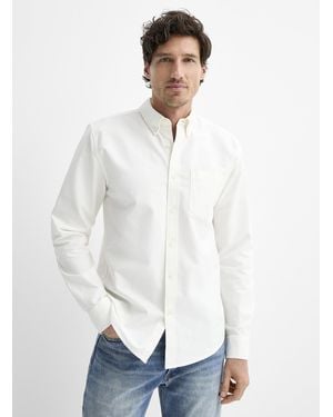 Le 31 Colorful Oxford Shirt Modern Fit - White