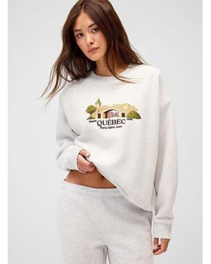 Twik Oversized Destination Fleece Sweatshirt - White