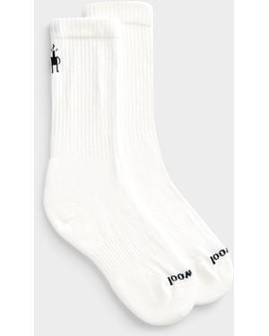 Smartwool Grey Ribbed Merino Wool Socks - White