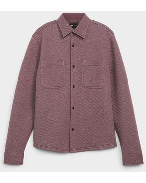 Le 31 Diamond Quilted Jersey Overshirt - Purple