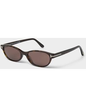 Tom Ford Chloe Slim Oval Sunglasses - Red