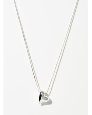 Jenny Bird Domed Heart Fine Chain - White