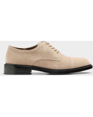 Simon's Suede Derby Shoes Men - White