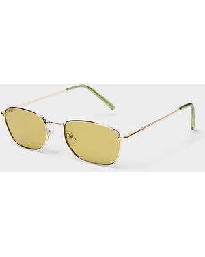 Simon's Daisy Rectangular Sunglasses - Metallic