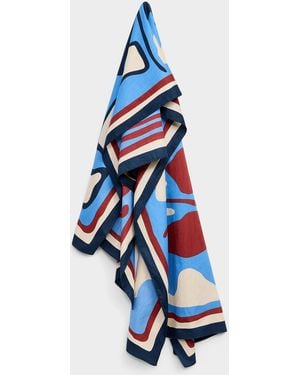 Barts Abstract Shape Lightweight Scarf - Blue