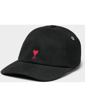 Ami Paris De Coeur Embroidered Cap - Black