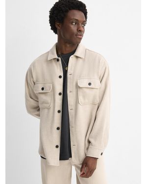 Jack & Jones Soft Felt Overshirt - Natural