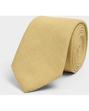 Le 31 Pure Wool Woven Tie - Natural