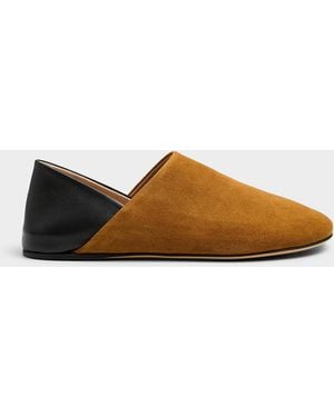 JW Anderson Suede And Leather Mule Slippers Women - Brown