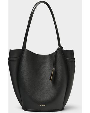 Joy Gryson Vase Rounded Lines Leather Tote Bag - Black