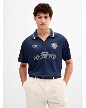Lindbergh Logo Soccer Jersey - Blue