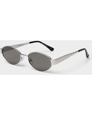 Simon's Brandi Narrow Oval Sunglasses - Metallic