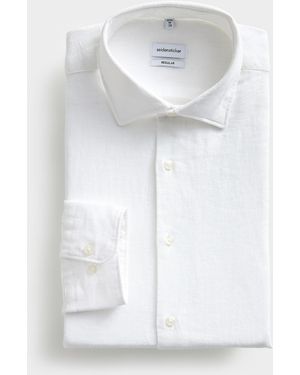 Seidensticker Pure Linen Shirt Regular Fit - White