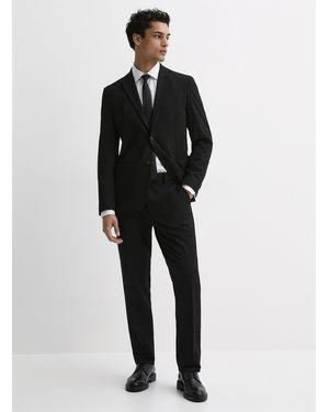 BOSCO Textured Knit Suit Semi - Black