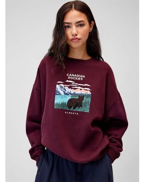 Twik Oversized Destination Fleece Sweatshirt - Red