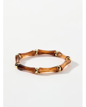 Simon's Curved Tubular Stone Bracelet - White