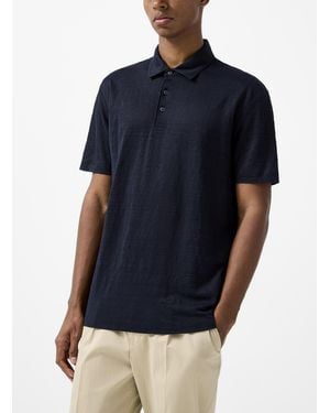 BOSS Beckham X Linen Polo Shirt - Blue