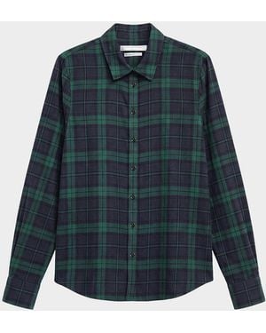 Contemporaine Plaid Flannel Shirt - Blue