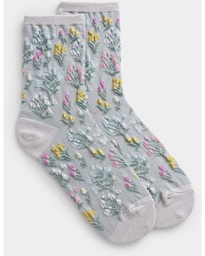 Simon's Spring Blossom Socks - Blue