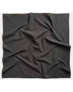 Boii Studios Pure Cotton Check Scarf - Black