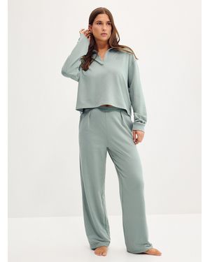 Lacoste Pleated Fleece Lounge Pant - Green