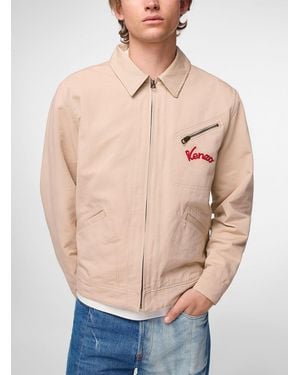 KENZO Embroidered Logo Zip - Blue