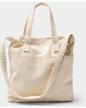 Le 31 Pure Cotton Shoulder Tote - Natural