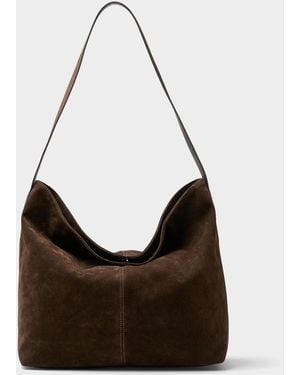 Simon's Supple Square Hobo Bag - Black