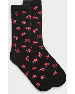 Simon's Little Ladybug Socks - Black
