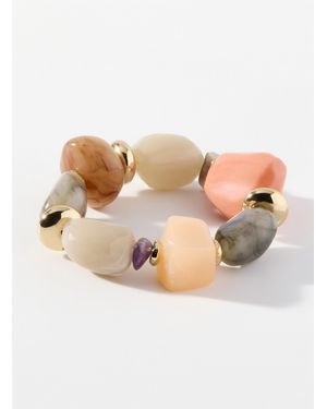 Simon's Large Colourful Stone Bracelet - Natural