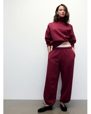Twik Oversized Fleece sweatpants - Red