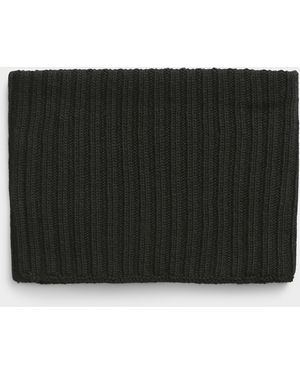 Le 31 Solid Ribbed Neck Warmer - Black