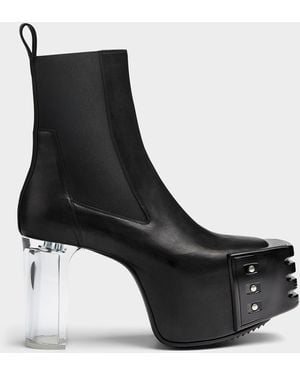 Rick Owens Grilled Kiss Platform Boots Men - Black