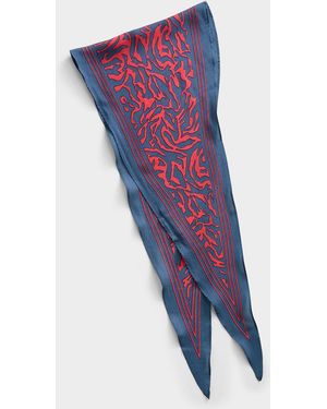 Barts Pattern And Stripes Diamond Scarf - Purple