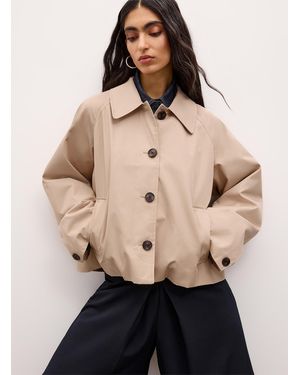 Icône Raglan Sleeve Cropped Boxy - Natural