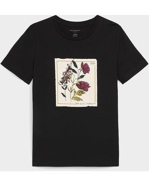 Contemporaine Organic Cotton Printed T - Black