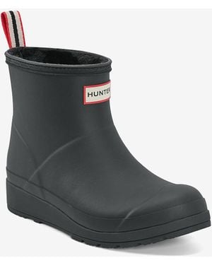 HUNTER Play Solid Insulated Short Rain Boots Women - Black