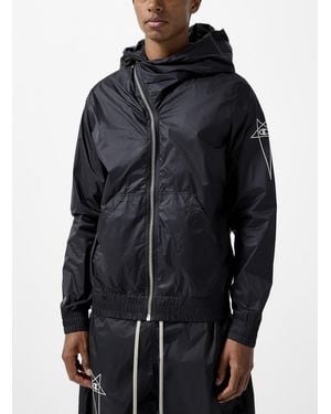 Rick Owens X Champion Asymmetrical Nylon Jacket - Blue