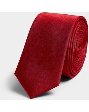 Le 31 Satiny Skinny Tie - Red