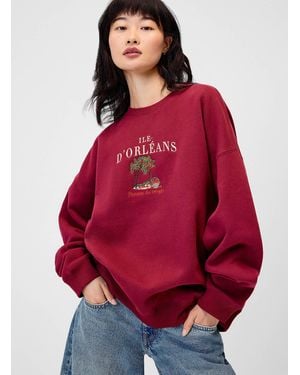 Twik Oversized Destination Fleece Sweatshirt - White