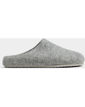 Miiyu Felted Cloud Mule Slippers Women - Grey