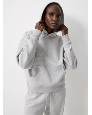 I.FIV5 Organic Cotton Fleece Jersey Hoodie - Grey