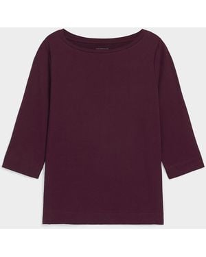 Contemporaine 3/4 Sleeves Supima Cotton T - Purple