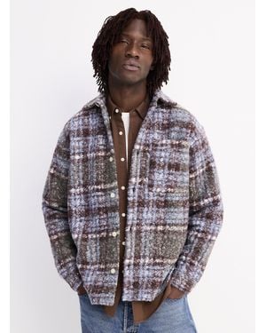 Jack & Jones Pastel Checked Bouclé - Brown