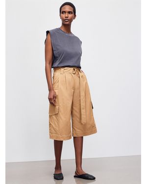 Sessun Marco Belted Bermuda Short Fit: Wide Leg, High Rise - White