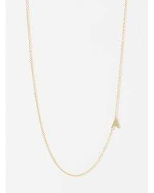 Midi34 Alpha Minimalist Necklace - White